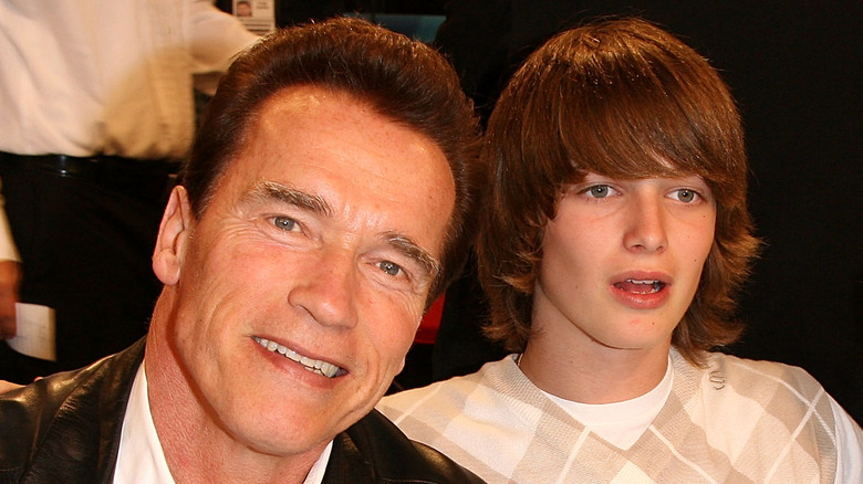 Arnold Schwarzenegger with young Patrick Schwarzenegger
