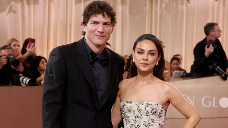 Ashton Kutcher and Mila Kunis at the Golden Globes