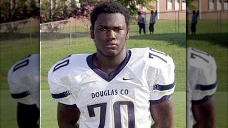 Zyrees Oliver in football uniform