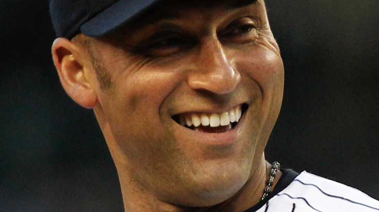 Derek Jeter smiling, Yankee Stadium