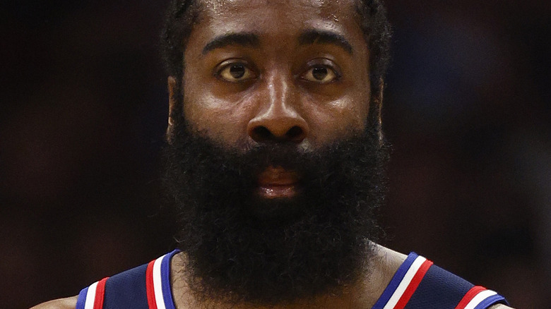 James Harden standing still in a game