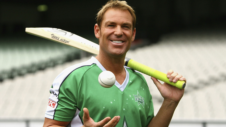Shane Warne smiling
