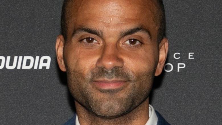 Tony Parker half smiling