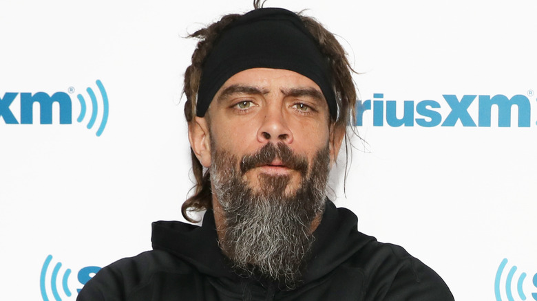 Jay Briscoe at SiriusXM in 2019, looking serious