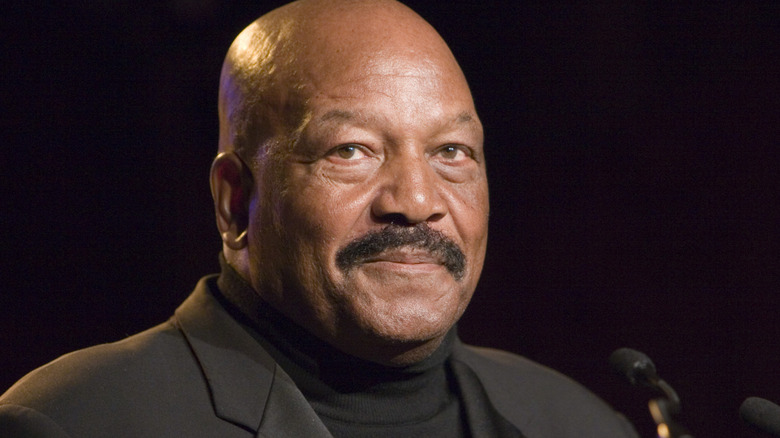 Jim Brown smiling at a film festival in California