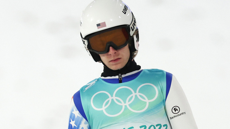 Patrick Gasienica skiing in Beijing in 2022