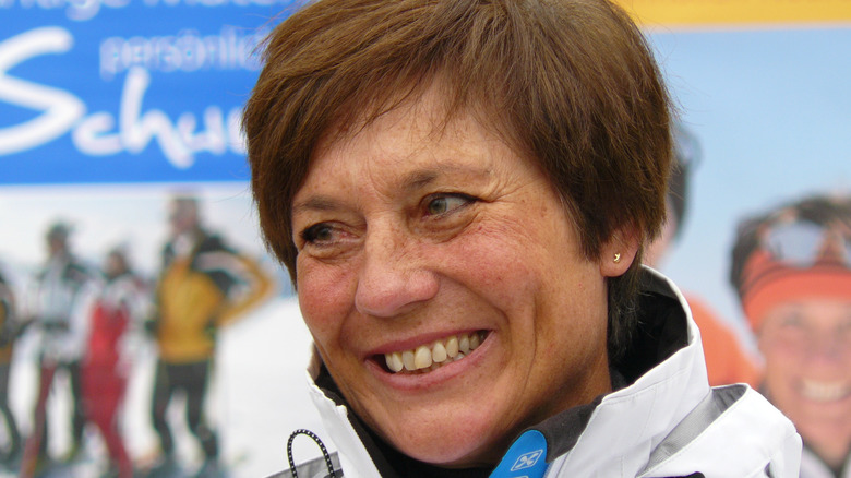 Rosi Mittermaier smiling in Frankfurt 2008