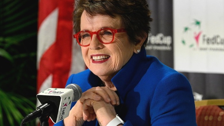 Billie Jean King smiling