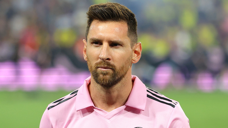 Lionel Messi wearing Inter Miami jersey