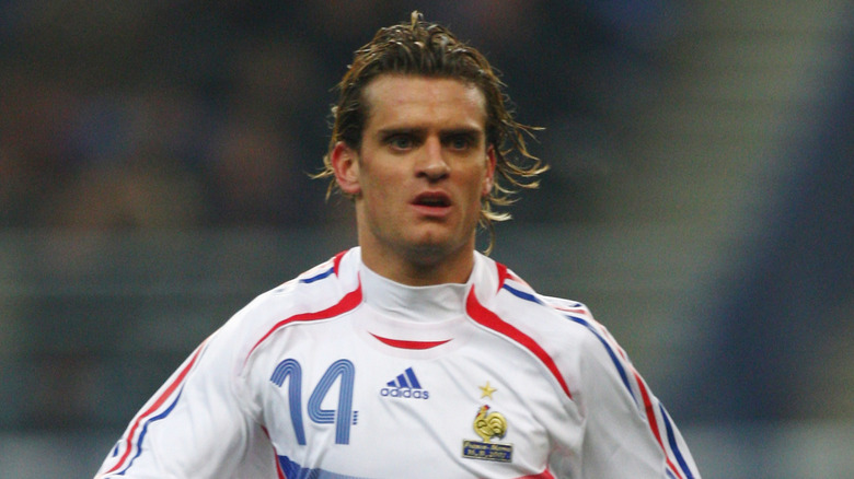 Jérôme Rothen in long-sleeved white jersey