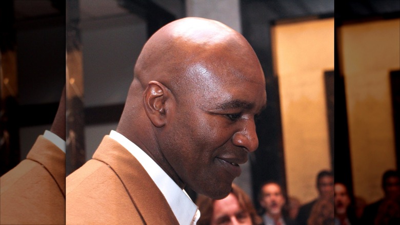 Evander Holyfield's side showing ear