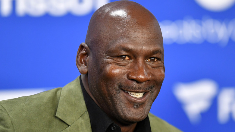 Michael Jordan, smiling