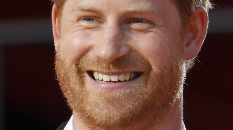 Prince Harry grinning