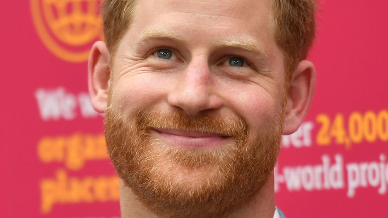 Prince Harry lips pursed