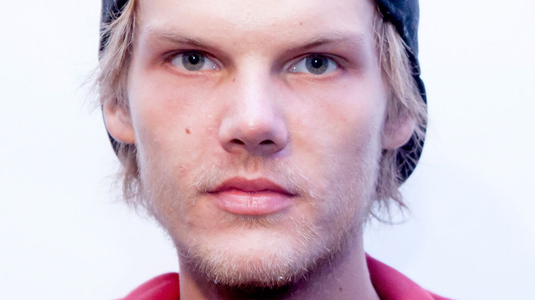 Avicii poses for a photo 