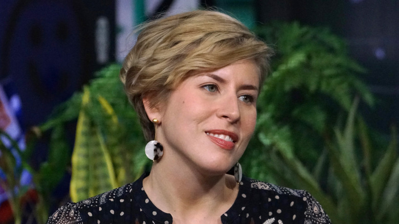 Erin Napier looking to the side and smiling