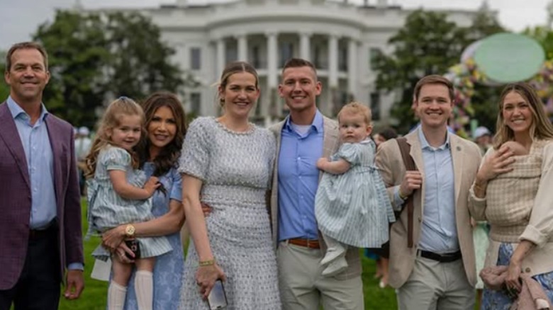 Kristi and Bryon Noem pose with their kids and grandchildren.