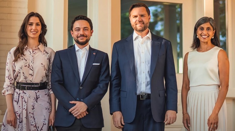 JD and Usha with the Crown Prince of Jordan and his wife.