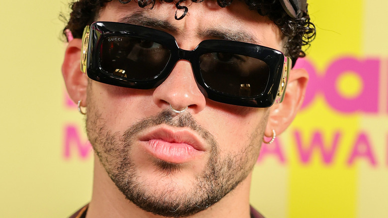 Bad Bunny in sunglasses on red carpet
