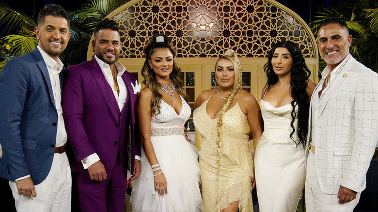 Nema Vand, Mike Farahan, Golnesa "GG" Gharachedaghi, Mercedes "MJ" Javid, Destiney Rose and Reza Farahan of "Shahs of Sunset"