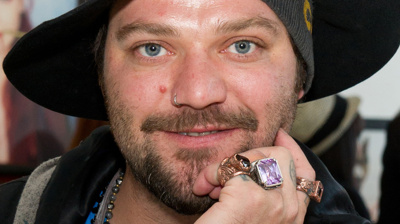 Bam Margera posing for cameras 