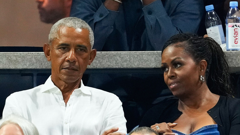 Barack Obama and Michelle Obama at the US Open