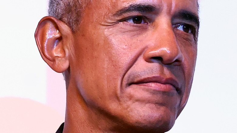 Barack Obama looking thoughtful