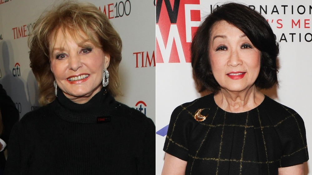 Barbara Walters and Connie Chung smiling