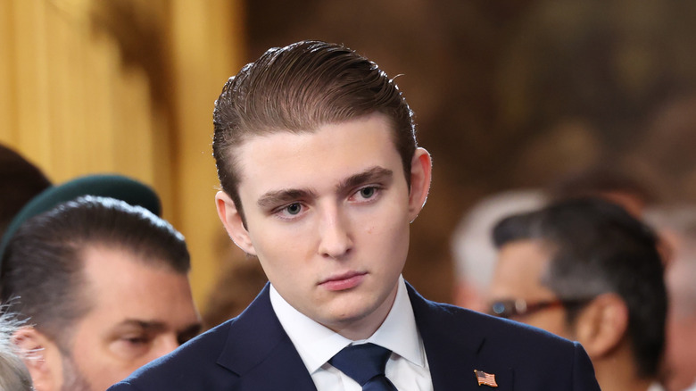Barron Trump attending inauguration ceremonies in the U.S. Capitol Rotunda