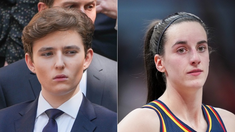 Barron Trump; Caitlin Clark candid