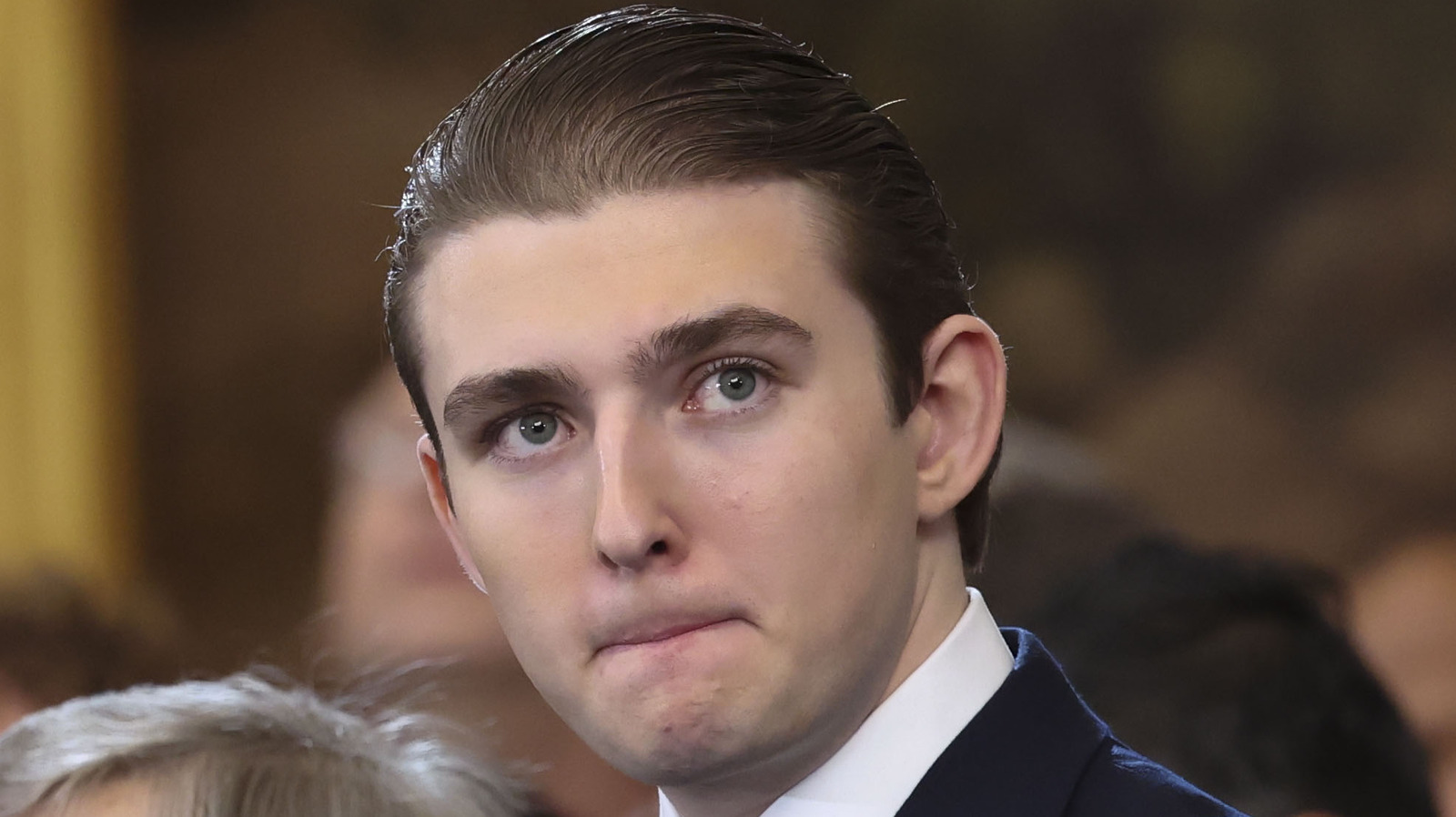 Barron Trump May Already Be Battling A Receding Hairline, 2025 Inauguration Pic Shows