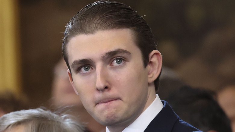 Barron Trump pictured at his father's second inauguration.