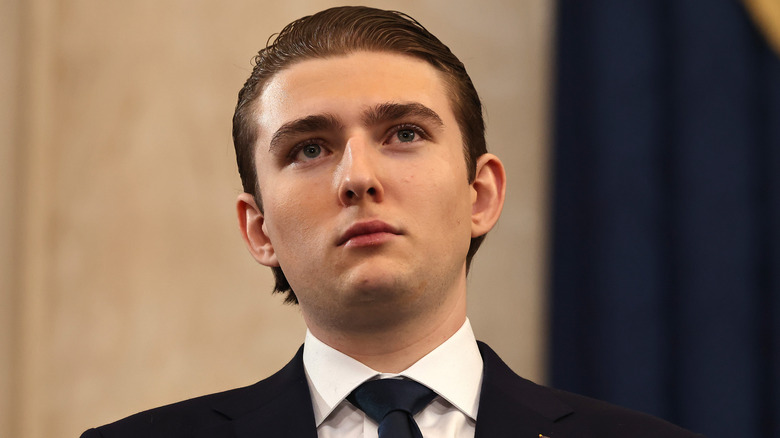 Barron Trump standing at inauguration