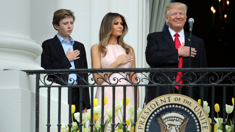 Barron Trump with his parents
