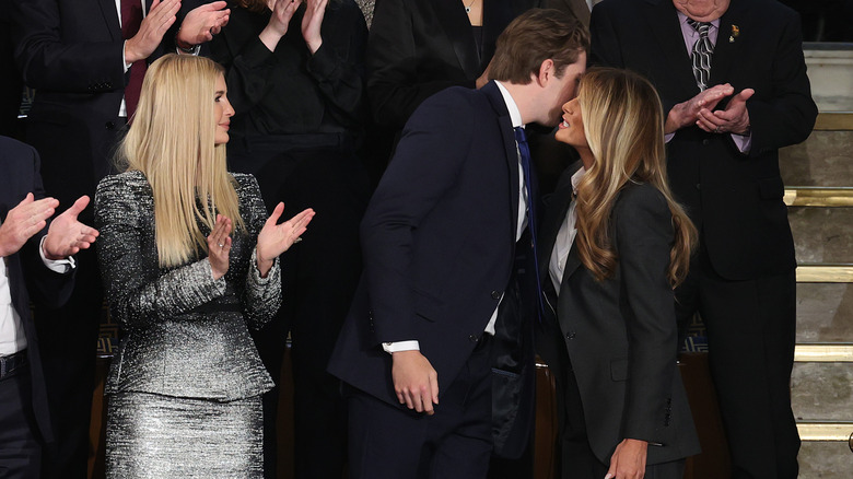 Ivanka Trump (L), Barron Trump and First Lady Melania Trump attending the State of the Union address during a Joint Session of Congress at the U.S. Capitol