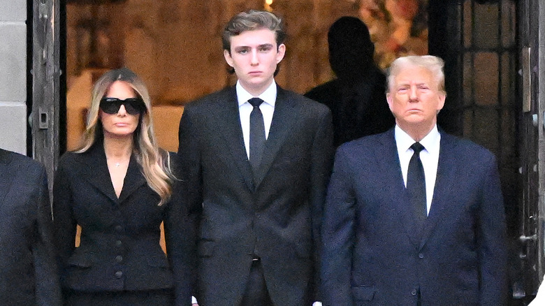 Barron Trump with his parents