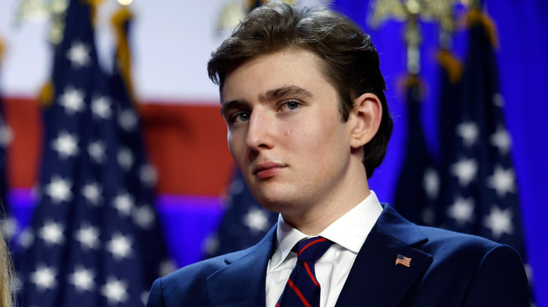 Barron Trump on stage