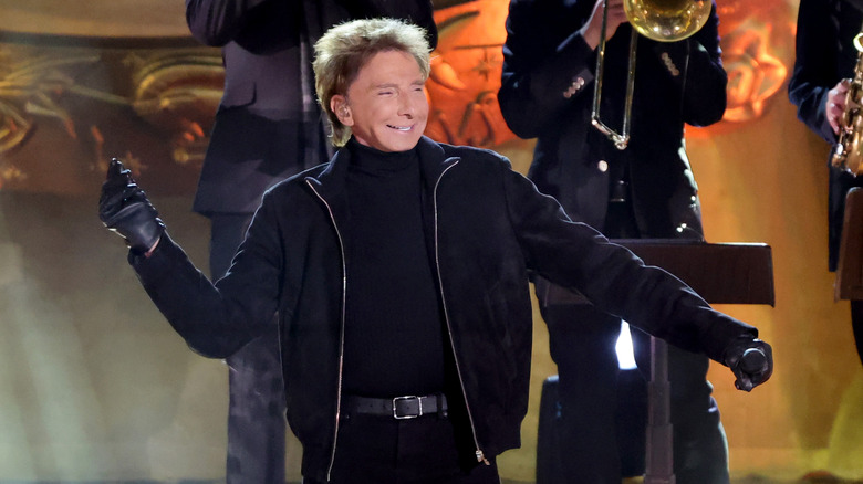 Barry Manilow performing on stage