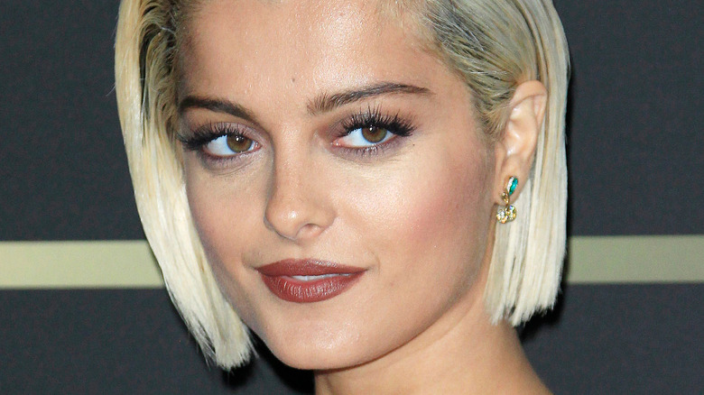 Bebe Rexha smiling on the red carpet