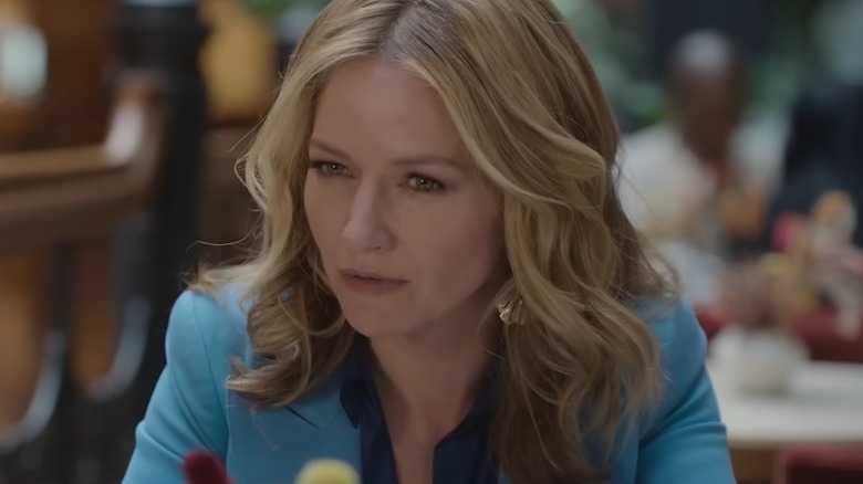 Lorna Crane (Becki Newton) narrows her gaze during a scene on "The Lincoln Lawyer."
