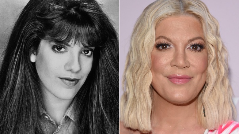 Tori Spelling before and after nose job