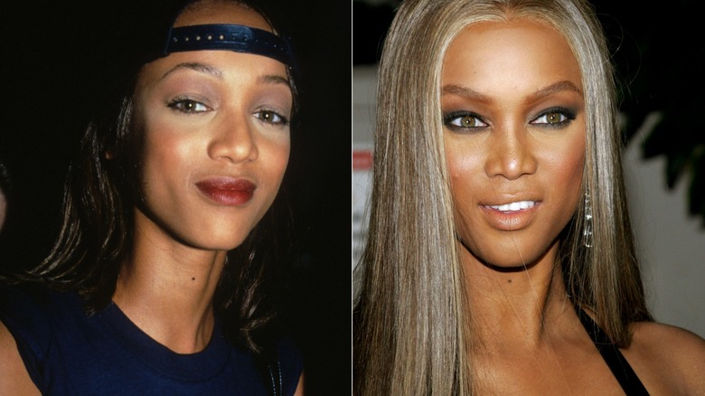 Tyra Banks before and after nose job