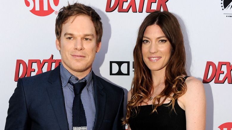 Michael C. Hall and Jennifer Carpenter at the premiere screening of Showtime's "Dexter" Season 8