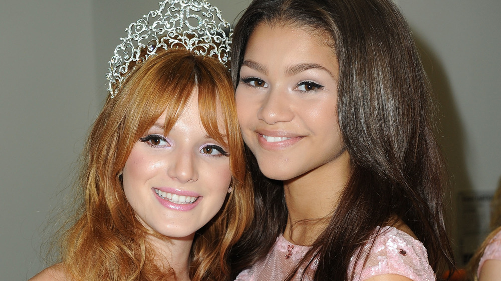 Bella Thorne and Zendaya pose together in 2012