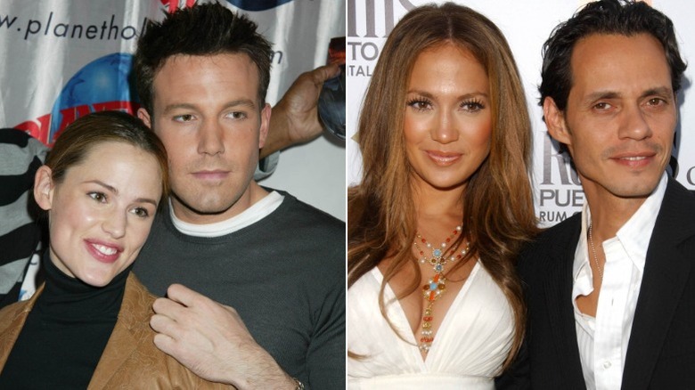 Jennifer Garner and Ben Affleck, Jennifer Lopez and Marc Anthony, all posing