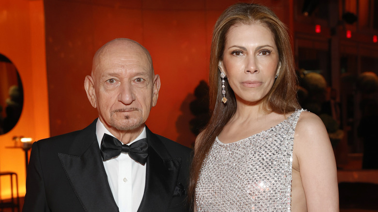Ben Kingsley and Daniela Lavender at the Vanity Fair Oscars Party.