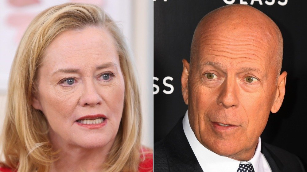 Split image of Cybill Shepherd and Bruce Willis