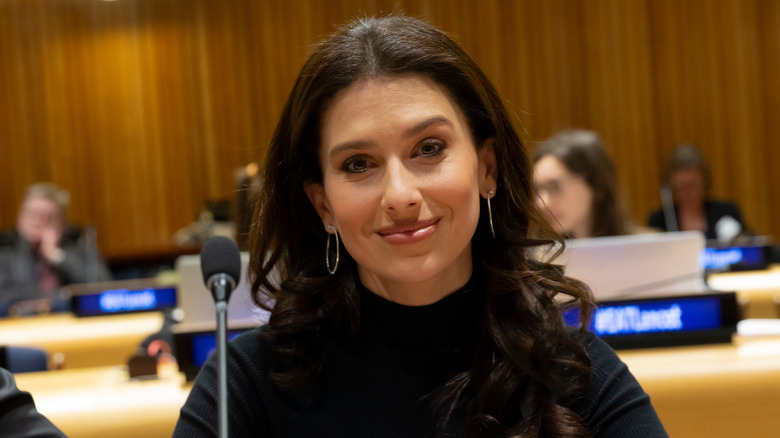 Hilaria Baldwin black turtleneck