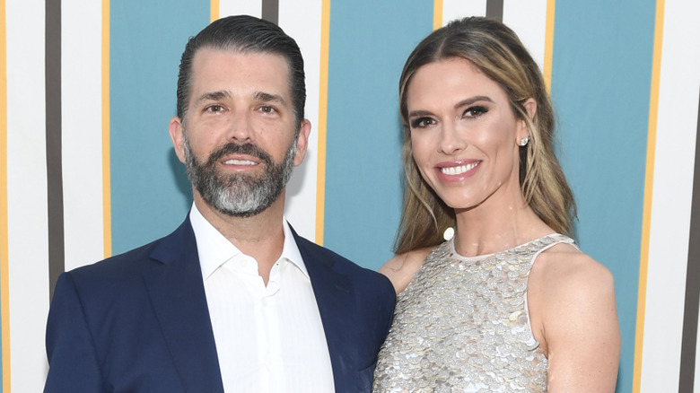 Donald Trump Jr. and Bettina Anderson pose in 2025