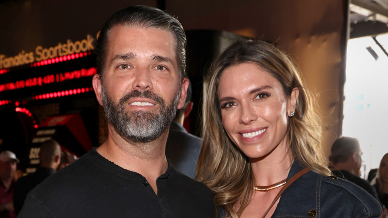 Donald Trump Jr. and Bettina Anderson pose in 2025